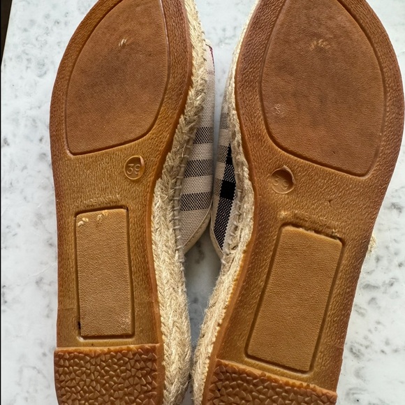 Burberry Cream and Black Espadrilles with Iconic Check Pattern - Picture 2 of 3